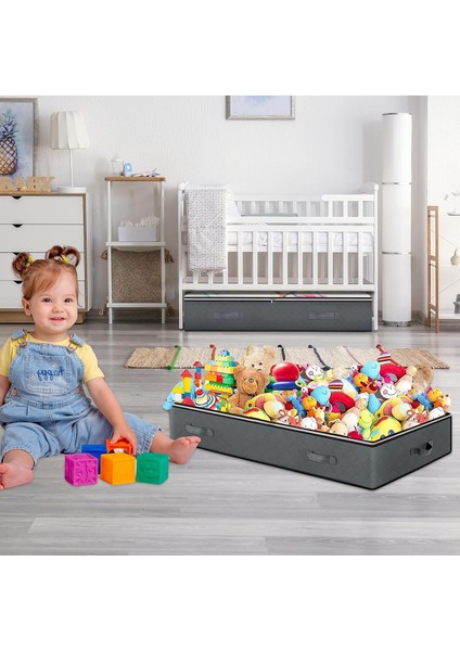 2'li Paket Yatak Altı Saklama Alanı, 90L Katlanır Dolap Kapları Düzenleyiciler ve Yatak Altı Saklama Kutuları, Ambalaj Kağıdı, Battaniye, Havlu, Elbise, Yorgan, Kazak, Çarşaf Için (Yurt Dışından) fiyatları