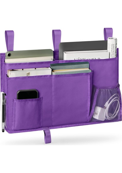 Komidin, 8 Cepli Asma Başucu Saklama Düzenleyici, Üniversite Yurt Odası için Ranza Düzenleyici, Ranza/Yüksek Yatak, Hastane Yatağı Rayı, Kamp (Mor) (Yurt Dışından) indirimleri