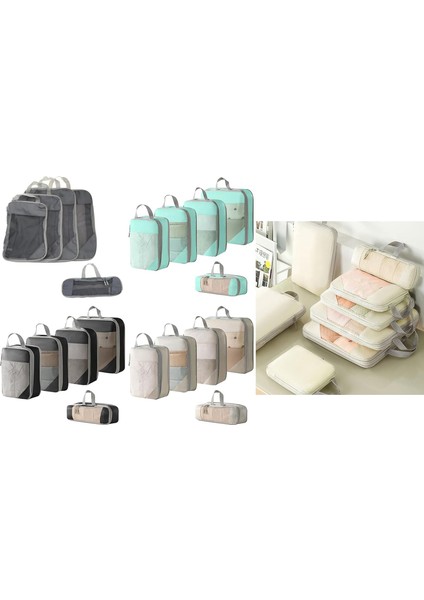 5'li Paket Çok Yönlü Organizatör Kılıfı Kıyafet Saklama Çantası Verimli Ambalaj Için Genişletilebilir Sıkıştırma Ambalaj Küpleri Hafif Seyahat Organizatörleri (Yurt Dışından) modelleri