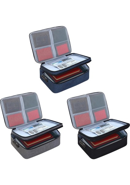 Kilitli Belge Organizatörü Çift Katmanlı Saklama Çantası Kimlik Çantası Önemli Dosya Için Taşınabilir Pasaport Seyahat Ev Evrak Çantası Klasörü (Yurt Dışından) fiyatları