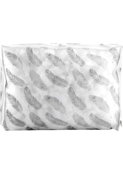 Giysi Yorgan Saklama Çantası 1 Adet Katlanabilir Giysi Saklama Çantası Battaniye Yorgan Kazak Organizatör Kutusu Kılıfı Seyahat Bagaj (Plume) (Yurt Dışından)