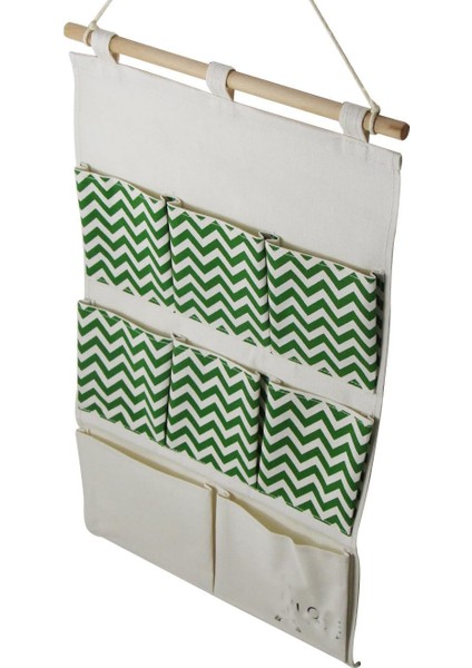 Keten/pamuklu Duvar Kapı Örtüsü Asılı Puantiyeli Dantel ile Ev Düzenleyici Saklama Çantası Kılıfı 8 Cepler (Yeşil) (Yurt Dışından) fiyatları
