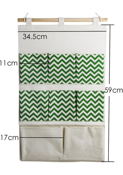 Keten/pamuklu Duvar Kapı Örtüsü Asılı Puantiyeli Dantel ile Ev Düzenleyici Saklama Çantası Kılıfı 8 Cepler (Yeşil) (Yurt Dışından) modelleri