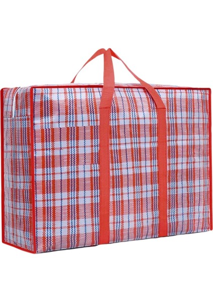 Büyük Saklama Çantası Ağır Hizmet Tipi Plastik Kareli Organizatör Kolları Fermuar Hareketli Taşıma Çantası 90x60x24 cm, Büyük Organizatör Çantası (Yurt Dışından)