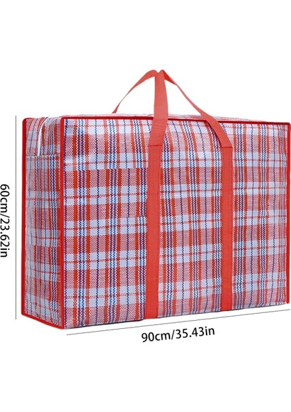 Büyük Saklama Çantası Ağır Hizmet Tipi Plastik Kareli Organizatör Kolları Fermuar Hareketli Taşıma Çantası 90x60x24 cm, Büyük Organizatör Çantası (Yurt Dışından) fırsatları
