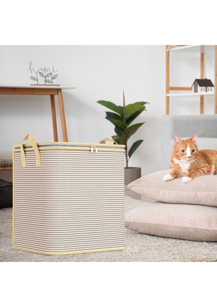 Güçlendirilmiş Saplı Ağır Hizmet Saklama Çantası Giysiler Için Ekstra Büyük Saklama Çantası Katlanabilir Çanta Yerden Tasarruf Için Çift Fermuarlı Seyahat Saklama Çantası Büyük Sak (Yurt Dışından) fırsatları