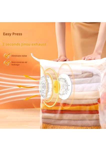 Vakumlu Saklama Torbaları, Giysiler Için Toz Geçirmez Neme Dalı Vakumlu Mühürlü Torbalar, 5 Katlı Kalınlaştırılmış Büyük Kapasiteli Şeffaf, Hava Valfli Yer Tasarrufu Vakumlu S (Yurt Dışından) fırsatları