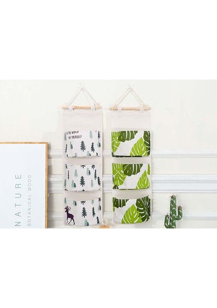 Kumaş Asma Raflar Asılı Pamuk Keten Saklama Çantası Kapı Üstü Depolama Organizatör Duvara Montaj Dolap Organizatör 3 Büyük Cepli 23.6 "× 7.9", Ananas + Ağaç + Baykuş (Yurt Dışından) fiyatları