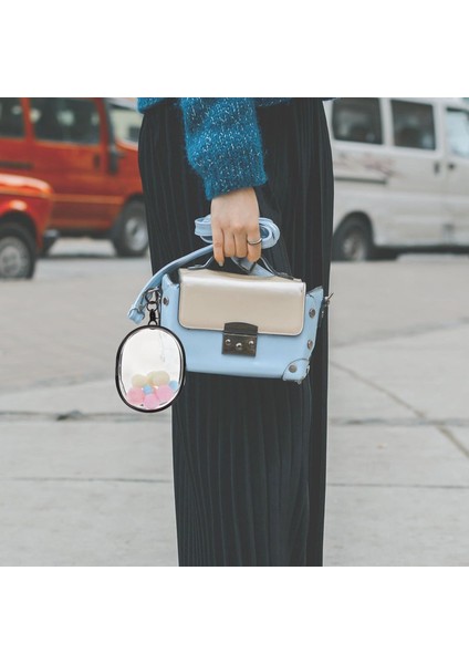 1 Takım Temizle Bebek Vitrin Anahtarlık Pvc Bebek Çantası Takılar Ponponlu Aksiyon Figürü Ekran Çantası Koleksiyon Aksiyon Figürleri Için Taşınabilir Bebek Depolama Organizatör (Yurt Dışından) modelleri