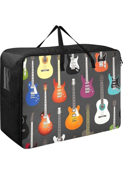 Gitar Saklama Torbaları ile Müzik Deseni Taşıma Için Sağlam Fermuar Fermuarlı Saklama Çantası ile Saklama Kutularını Taşıma (Yurt Dışından)