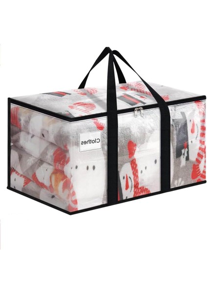 Ağır Hizmet Tipi Şeffaf Hareketli Çantalar Ambalaj Malzemeleri Çamaşırhane Için Organizatör Tote Yerden Tasarruflu Depolama (Yurt Dışından)