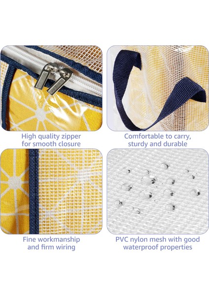 Adet Pvc Şeffaf Fermuarlı Saklama Torbaları Ekstra Büyük Kapasiteli Dolap Yatak Altı Depolama Organizatör Yorgan Yorgan Yatak Giyim Çarşaf Battaniye Için Su Geçirmez Saklama Çantas (Yurt Dışından) fiyatları