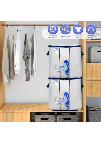 Adet Pvc Şeffaf Fermuarlı Saklama Torbaları Ekstra Büyük Kapasiteli Dolap Yatak Altı Depolama Organizatör Yorgan Yorgan Yatak Giyim Çarşaf Battaniye Için Su Geçirmez Saklama Çantas (Yurt Dışından) indirimleri