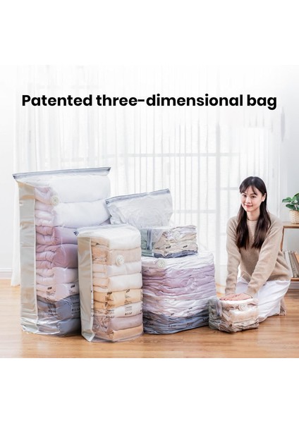 Vakumlu Saklama Torbaları Uzay Tasarruflu Sıkıştırma Torbası Toz Geçirmez, Neme Dalı, Şeffaf Saklama Torbaları Yorgan, Battaniye, Yatak Takımları, Giysiler Için Sıkıştırılmış (Yurt Dışından) fırsatları