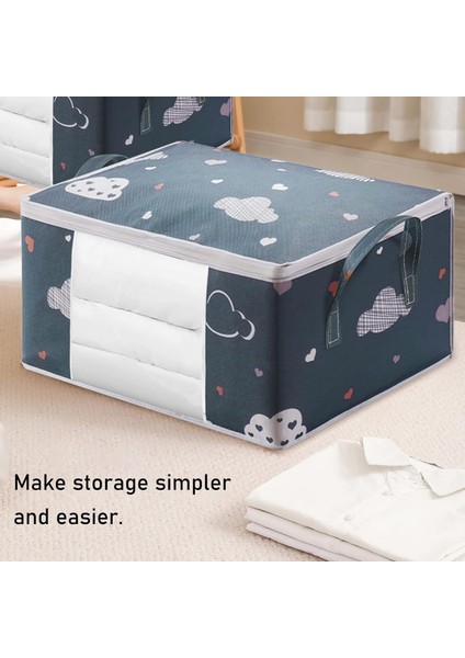 Görsel Giysi Saklama Çantası, Yer Tasarruflu Çantalar Gardırop Saklama Kutusu Taşınabilir Yorgan Saklama Kutuları Katlanabilir Dolap Organizatörleri Saplı ve Fermuar Kapaklı Kontey (Yurt Dışından) modelleri