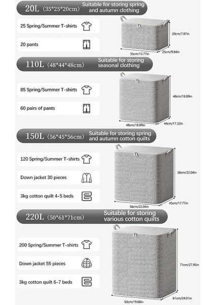 Dokunmamış Fermuar Saklama Kutuları Hareketli Yorgan Saklama Sepeti Seyahat Büyük Kapasiteli Giysi Düzenleyiciler ve Saklama Çantası (Yurt Dışından) fırsatları
