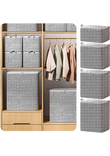 Dokunmamış Fermuarlı Saklama Torbaları Alanı, Katlanabilir Yorgan Saklama Sınıflandırma Kabı, Hareketli Yorgan Saklama Sepeti Seyahat Büyük Kapasiteli Kıyafet Saklama Çantası (L) (Yurt Dışından) modelleri