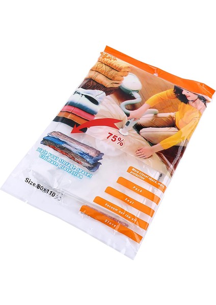 Vakum Sıkıştırma Saklama Torbası Düzenleyici, Pet Çantalar, Yeniden Kullanılabilir Dostu Saklama Çantası Büyük Vakum Saklama Torbası Ev Veya Seyahat Kıyafetlerini Korur (80 * 110) (Yurt Dışından)