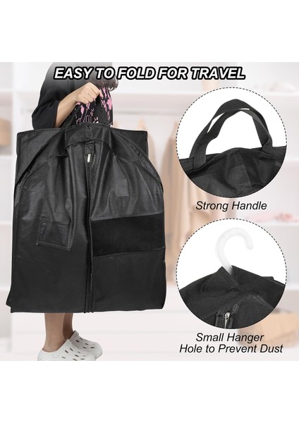 Dolap Depolama ve Seyahat Için 60 Inç Ekstra Uzun Giysi Çantası 2 Paket Su Geçirmez Takım Elbise Çantaları, Kadın Erkek Ceket Ceket Için Giysi Asmak Için Şeffaf Pencere ve Fermuar (Yurt Dışından) fırsatları