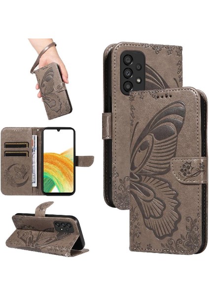 Kredi Kartı Yuvası Ayrılabilir El ile Samsung Galaxy A73 5g Için Flip Case (Yurt Dışından)