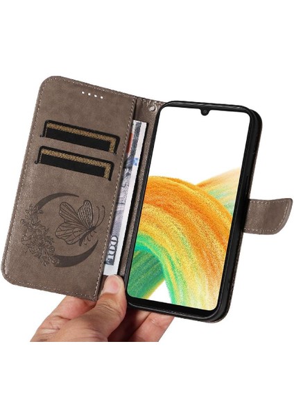 Kredi Kartı Yuvası Ayrılabilir El ile Samsung Galaxy A73 5g Için Flip Case (Yurt Dışından) modelleri
