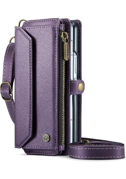 Samsung Galaxy Z Için Crossbody Durumda Kat 6 5g Kılıf Cüzdan Rfıd Engelleme (Yurt Dışından)
