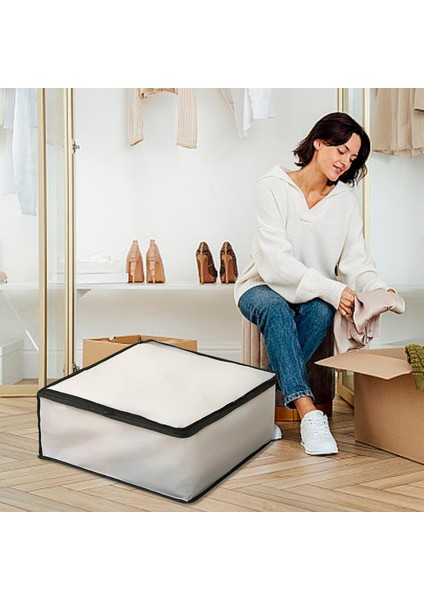 Eva Yorgan Saklama Çantası Çok Boyutlu Giyim Yorgan Saklama Kutusu Geçirmez Şeffaf Görünür Hareketli Duffel Çanta Saklama Çantası Organizatör Giysiler Için (A, Bir Boyut) (Yurt Dışından) fırsatları