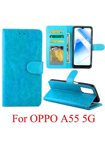 Oppo Oppo 5g Pu Deri Kickstand Manyetik Kapatma Kartı Için Flip Case (Yurt Dışından)
