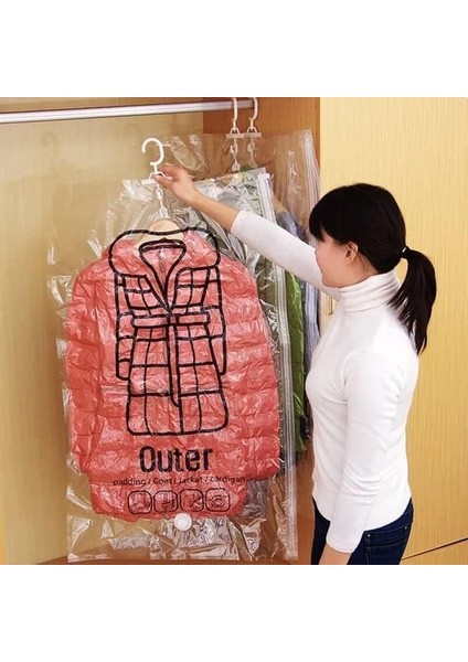 2023 Asılı Sıkıştırılabilir Saklama Çantası - 【yeni Sürüm】 Manuel Hava Pompalı Vakum Saklama Torbaları, Yeniden Kullanılabilir ve Dalı, Ev Dolap Organizasyonu Için Giysi Vakum (Yurt Dışından)