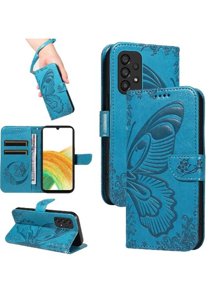 Kredi Kartı Yuvası Ayrılabilir El ile Samsung Galaxy A73 5g Için Flip Case (Yurt Dışından)
