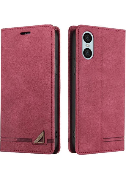 Sony Xperia 10 Vı Premium Deri Premium Deri Iki Için Flip Case (Yurt Dışından)