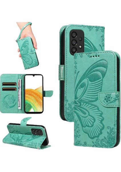 Kredi Kartı Yuvası Ayrılabilir El ile Samsung Galaxy A73 5g Için Flip Case (Yurt Dışından)