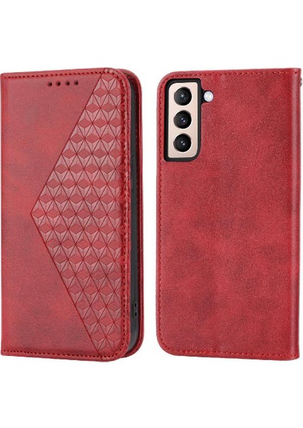 Samsung Galaxy S21 Fe Cüzdan Eşkenar Dörtgen Şekli Standı El Kayışı Için Flip Case (Yurt Dışından)