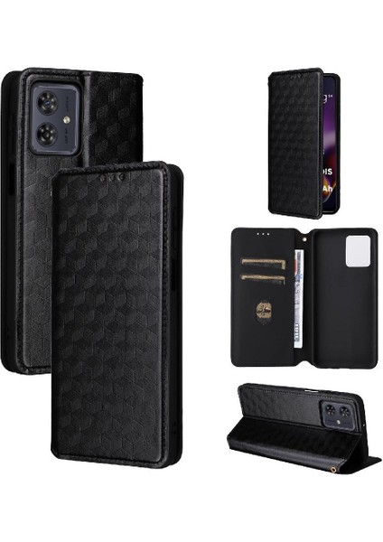 Motorola Moto G54 5g Pu Deri Kart Yuvaları Tutucu Manyetik 3D (Yurt Dışından)