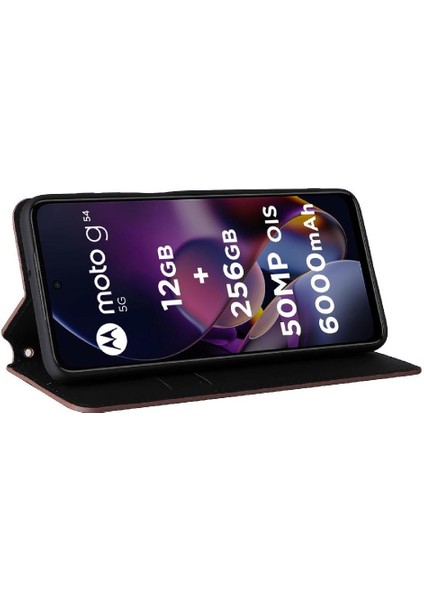 Motorola Moto G54 5g Pu Deri Kart Yuvaları Tutucu Manyetik 3D (Yurt Dışından) modelleri
