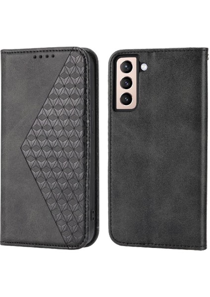 Samsung Galaxy S21 Artı El Kayışı Günlük Kullanım Standı Eşkenar Dörtgen Için Flip Case (Yurt Dışından)