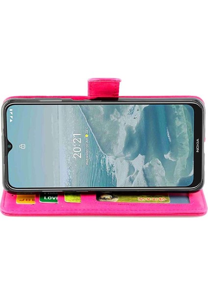 Nokia G20 Için Flip CASE/G10 Darbeye Kart Tutucu Kickstand Pu Deri (Yurt Dışından)