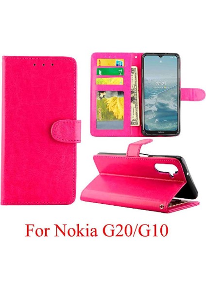 Nokia G20 Için Flip CASE/G10 Darbeye Kart Tutucu Kickstand Pu Deri (Yurt Dışından)