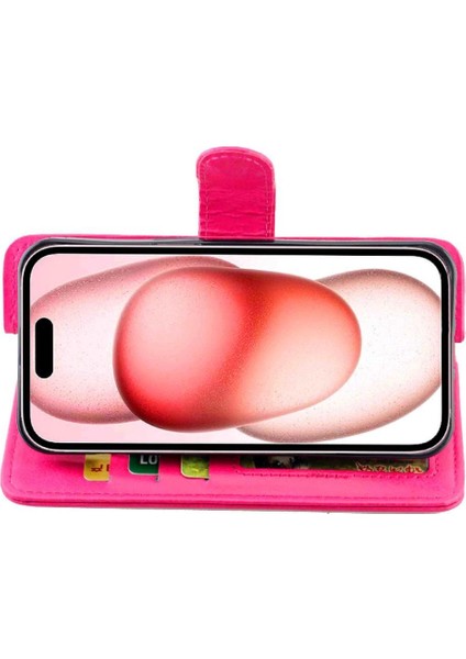 IPhone 15 Için Flip Case Manyetik Kapatma Kickstand Pu Deri Kart Tutucu (Yurt Dışından) modelleri