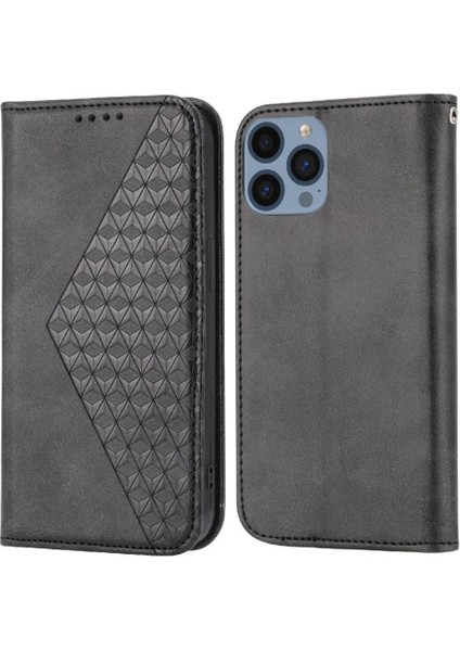 IPhone 13 Için Flip Case Mini Eşkenar Dörtgen Şekli Standı El Kayışı Cüzdan Günlük (Yurt Dışından)