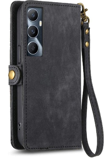 Realme C65 Flip Kapak Kılıf Için Flip Case Basit Iş Cüzdan (Yurt Dışından) modelleri