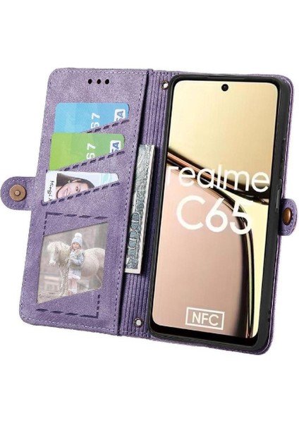 Realme C65 Flip Kapak Kılıf Için Flip Case Basit Iş Cüzdan (Yurt Dışından) fırsatları