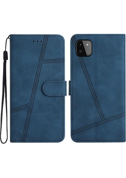 Samsung Galaxy A22 5g Için Flip Case Kart Yuvaları Tutucu Manyetik Bilek Kayışı (Yurt Dışından)