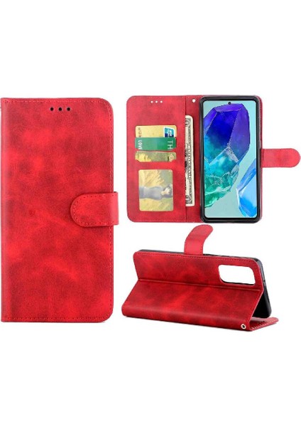 YH Mall Samsung Galaxy M55 Kart Tutucu Tam Koruma Kickstand Pu Için Filp Durumda (Yurt Dışından)