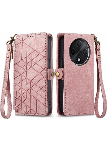 Oppo A3 Pro Için Flip Case Deri Kılıf Cüzdan Kapak Çevirin Darbeye (Yurt Dışından)