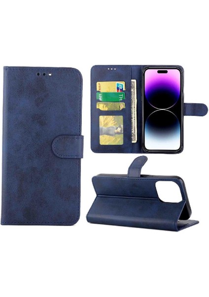 IPhone 14 Için Filp Durumda Pro Max Kart Tutucu Tam Koruma Manyetik Pu (Yurt Dışından)