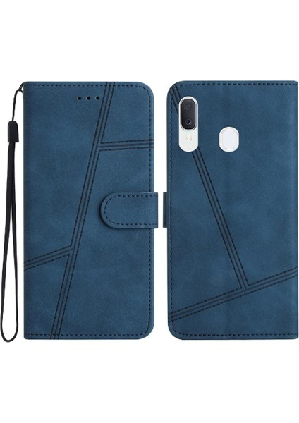 Samsung Galaxy A40 Için Flip Case Kart Yuvaları Tutucu Manyetik Kapak Folio Pu (Yurt Dışından)