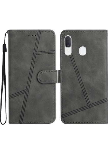 Samsung Galaxy A20 Için Flip CASE/A30 Bilek Kayışı Kart Yuvaları Tutucu Flip Pu (Yurt Dışından) indirimleri