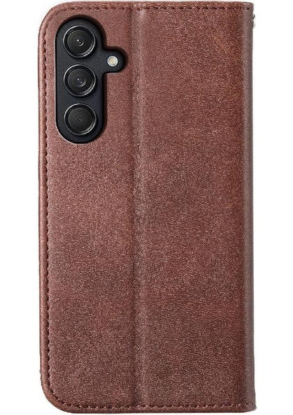 YH Mall Samsung Galaxy M55 Günlük Kullanım Için Flip Case Standı Cüzdan El Kayışı Eşkenar Dörtgen (Yurt Dışından)