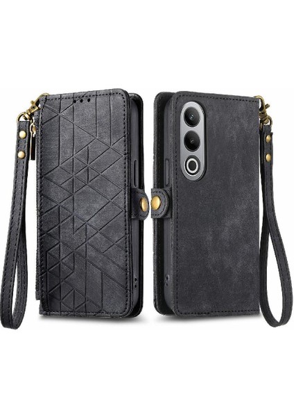 Oneplus Nord Ce4 Için Flip Case Basit Iş Cüzdan Darbeye Deri (Yurt Dışından)